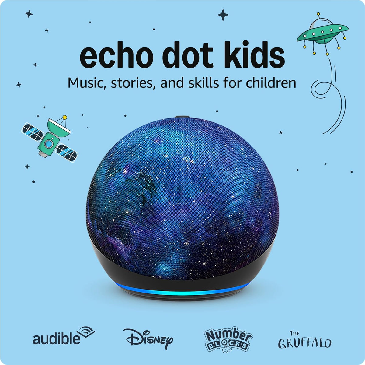 Amazon Echo Dot Kids (5th Generation) | Smart Speaker with Alexa | 1-Year Amazon Kids+ Included | 2-Year Worry-Free Guarantee | Stardust
