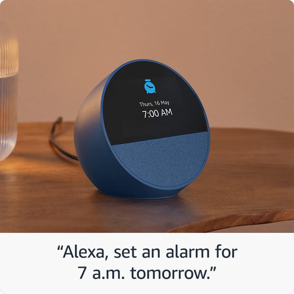 Amazon Echo Spot Smart Alarm Clock with vibrant sound Alexa 2024