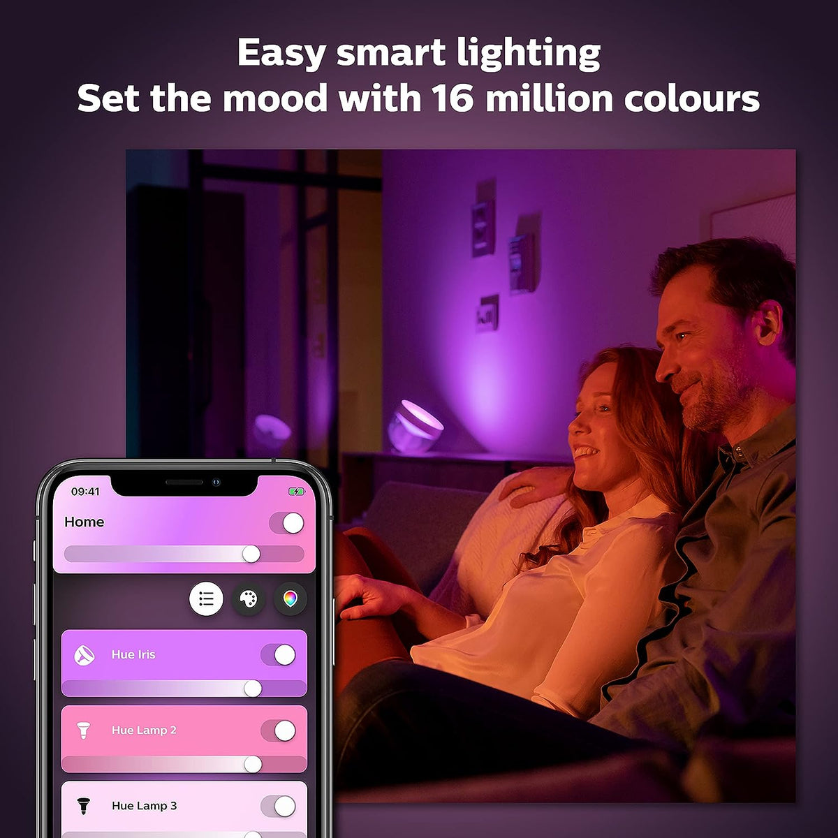 Philips Hue Iris White & Colour Ambiance Table Lamp Smart Lighting White