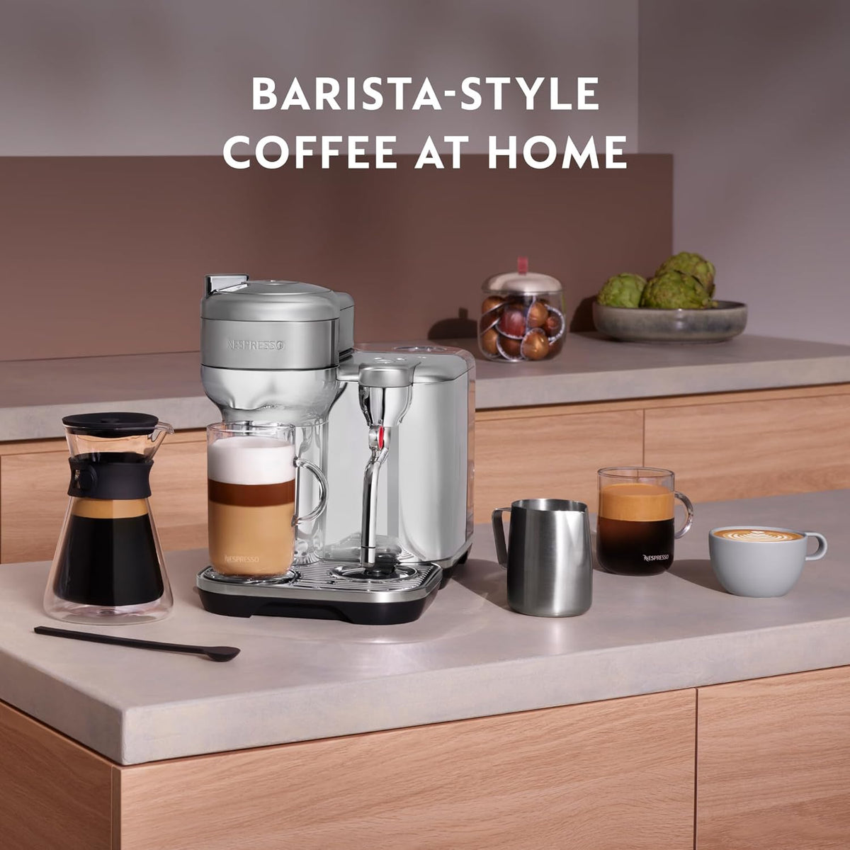 Nespresso Vertuo Creatista | Coffee Machine with Milk Frother | Sea Salt