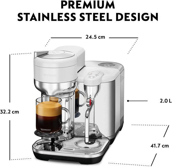 Produktbild von Nespresso Vertuo Creatista Von Sage – Kapselmaschine In Sea Salt, Inkl. Milchaufschäumer, 5 Tassengrößen, Barista-Qualität