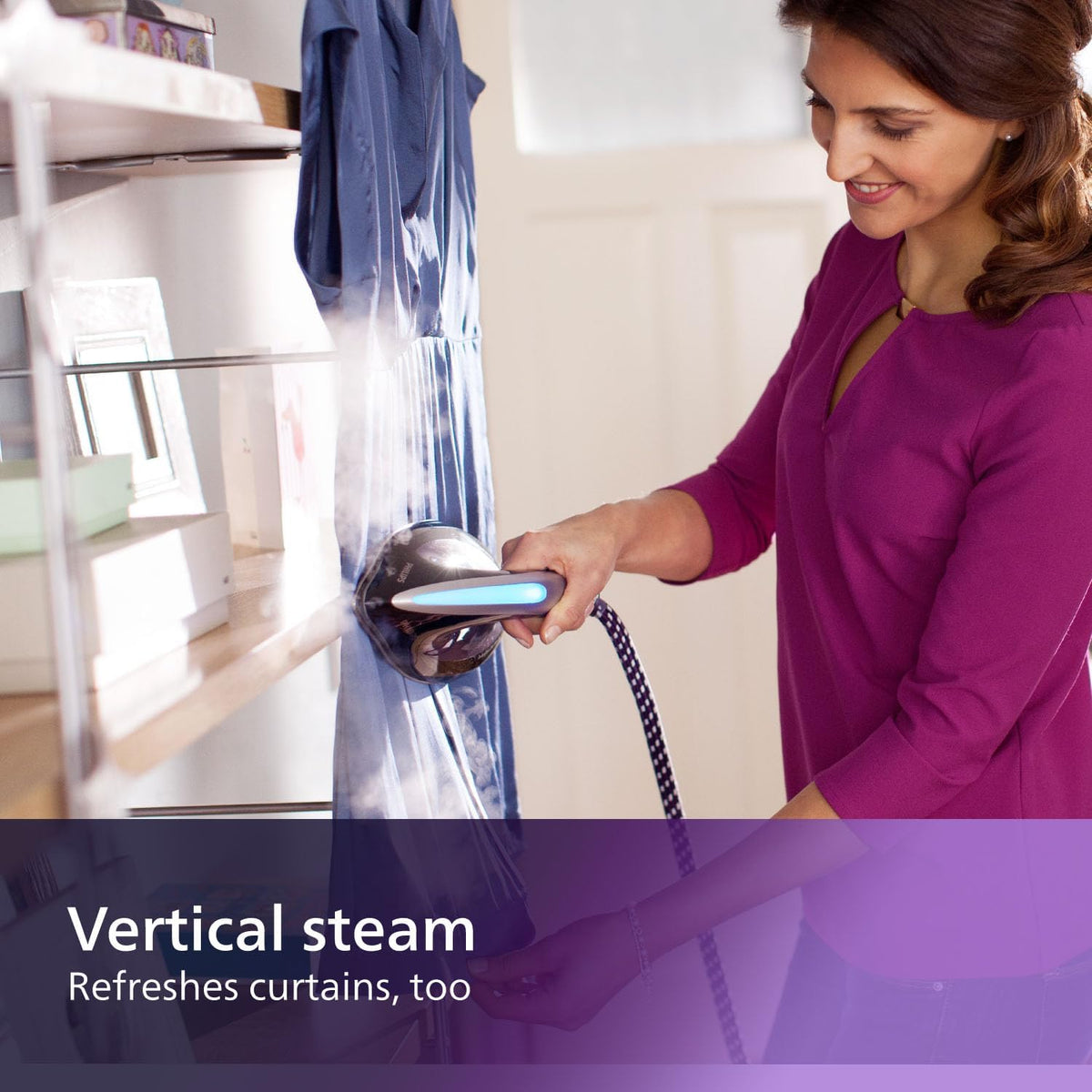 Philips PerfectCare Elite Steam Generator Iron | OptimalTEMP Technology | 7.5 Bar Pressure | 500g Steam Boost | 1.8L Tank | Black/Purple