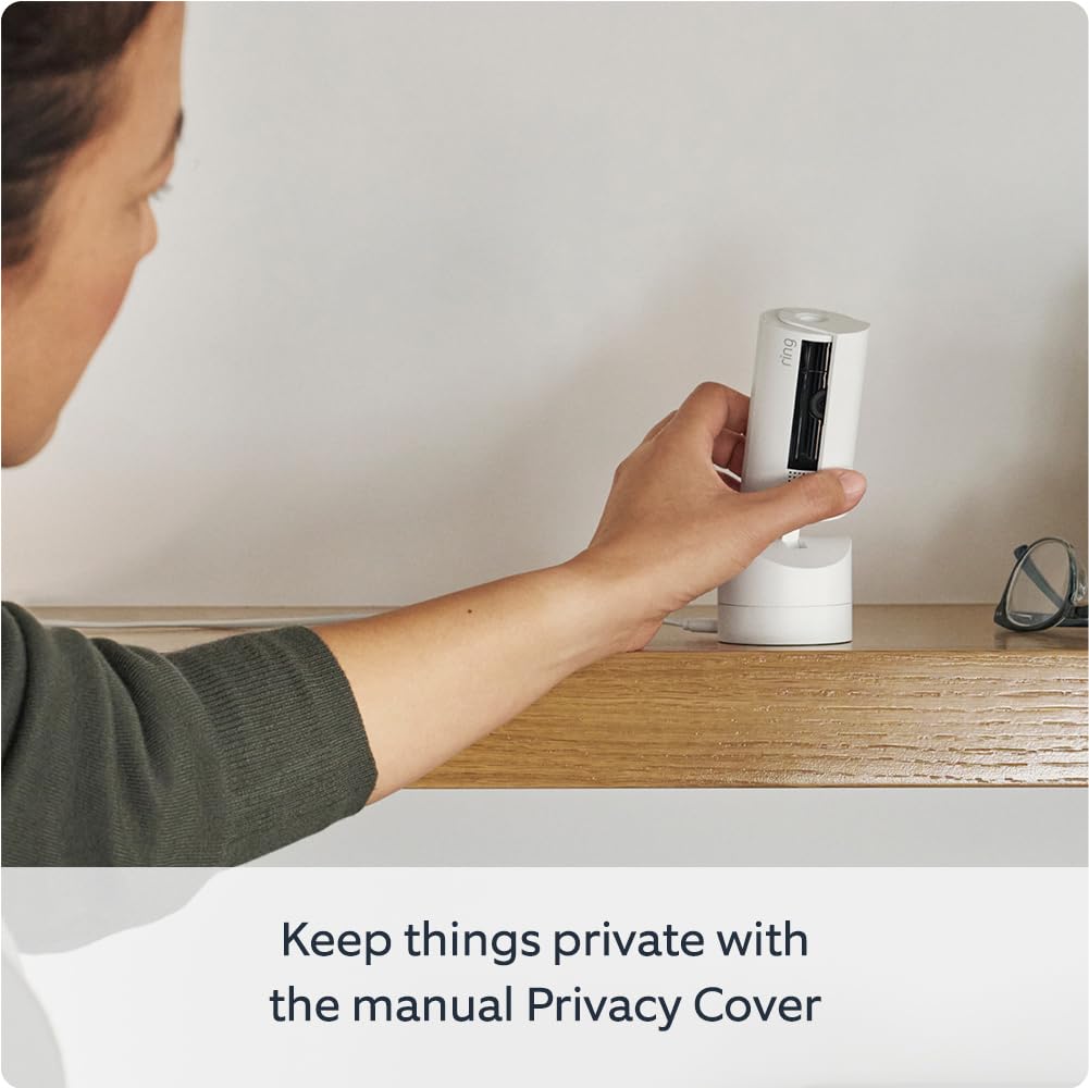 Ring Pan-Tilt Indoor Camera (2nd Gen) | 360° Pan & 169° Tilt | 1080p HD Plug-In Pet Camera | Privacy Cover | Black