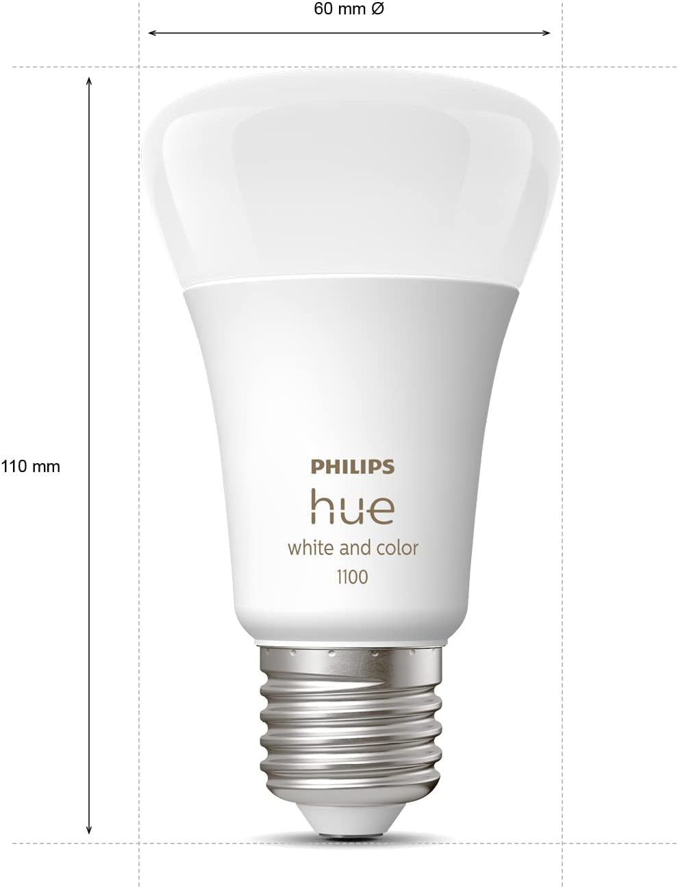 Philips Hue White & Colour Ambiance Starter Kit | 3x E27 + Bridge + Dimmer Switch | Smart LED Lighting 1100 Lumen