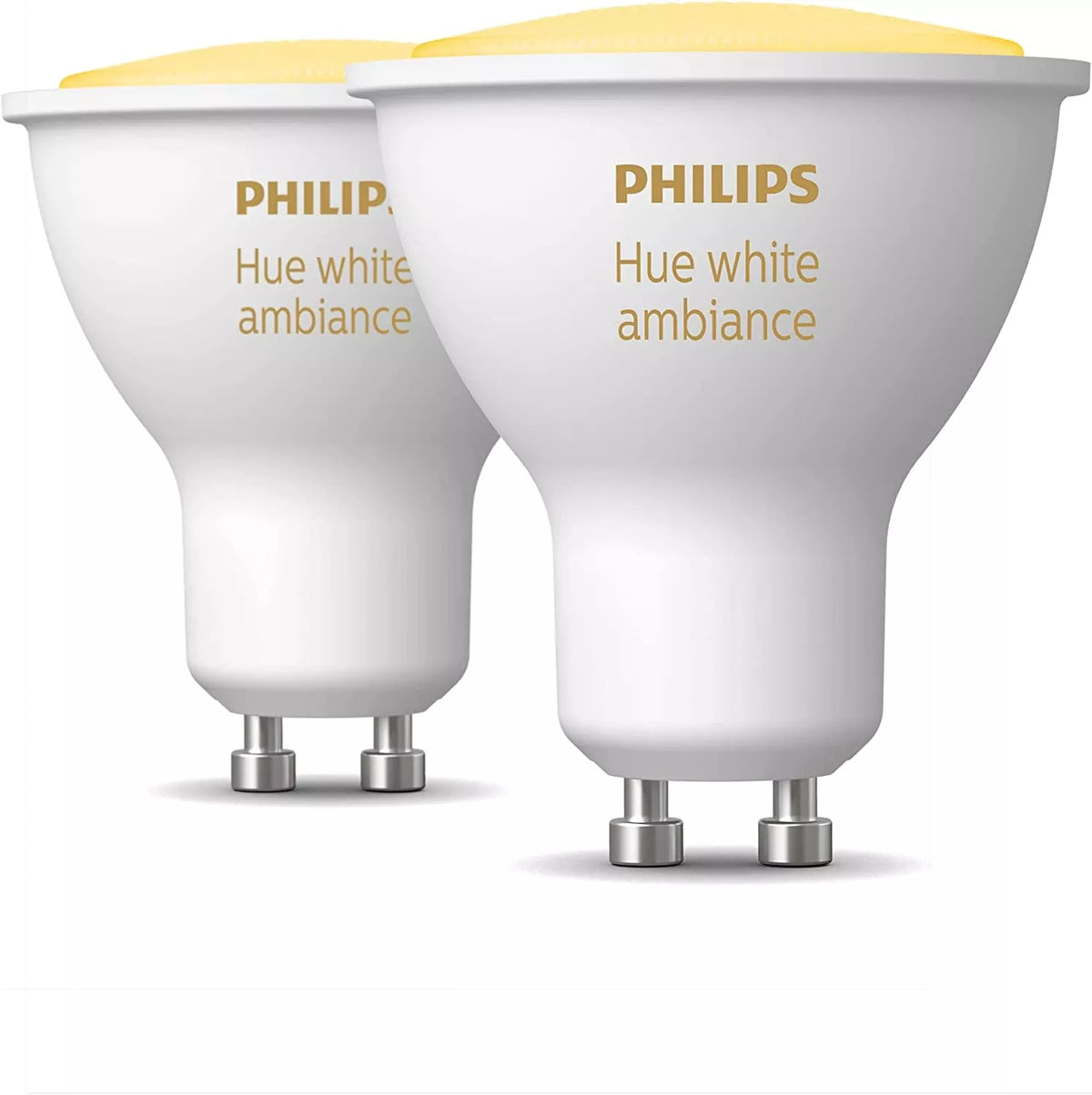 Philips Hue GU10 Spotlight | White Ambiance Smart Bulb | 350 Lumen | Twin Pack