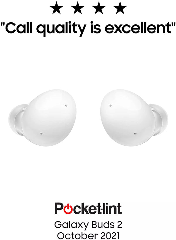 Samsung Galaxy Buds2 Bluetooth Earbuds, Water Resistant, White (UK Version)