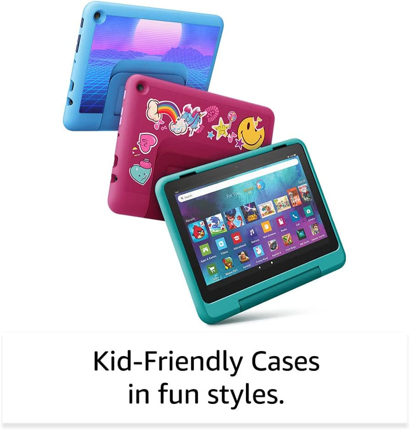 Amazon Fire HD 8 Kids Pro tablet | 8-inch HD display | Ages 6-12 | Kid-Friendly Case | 32 GB | 12th Gen 2022 | Cyber Sky