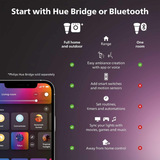 Philips Hue White and Colour Ambiance | E27 ES Screw | Twin Pack | 800 Lumen