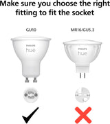 Philips Hue White Ambiance GU10 Smart LED Bulbs | 400 Lumens | Twin Pack