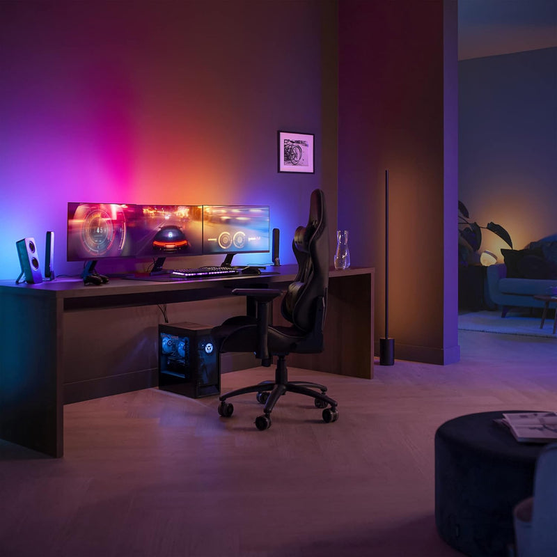 Philips Hue Play Gradient PC Lightstrip [for 3X 24-27 Inch Screens] LED Smart Lighting. Sync for Entertainment, Gaming and Media
