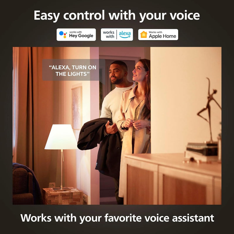 Philips Hue GU10 | Smart Spotlight (3-Pack) | White Ambiance | Warm-to-Cool White | Bluetooth & Hue Bridge Compatible