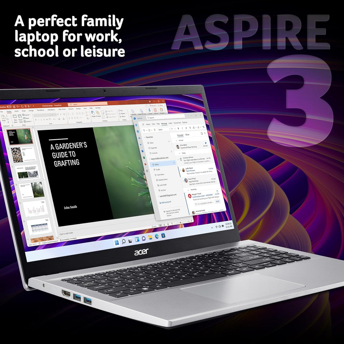 Acer Aspire 3 A315-59 Laptop - Intel Core i5-1235U, 8GB, 256GB SSD, Integrated Graphics, 15.6" Full HD, Windows 11, Silver