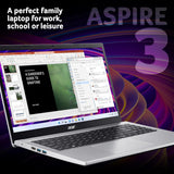 Acer Aspire 3 A315-59 Laptop - Intel Core i5-1235U, 8GB, 256GB SSD, Integrated Graphics, 15.6" Full HD, Windows 11, Silver