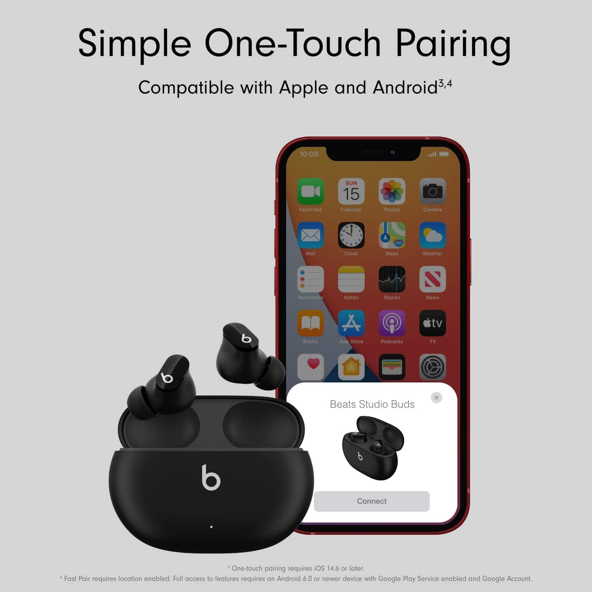 Beats by Dr. Dre Studio Buds – True Wireless Noise Cancelling Earbuds - Black | Opened Box