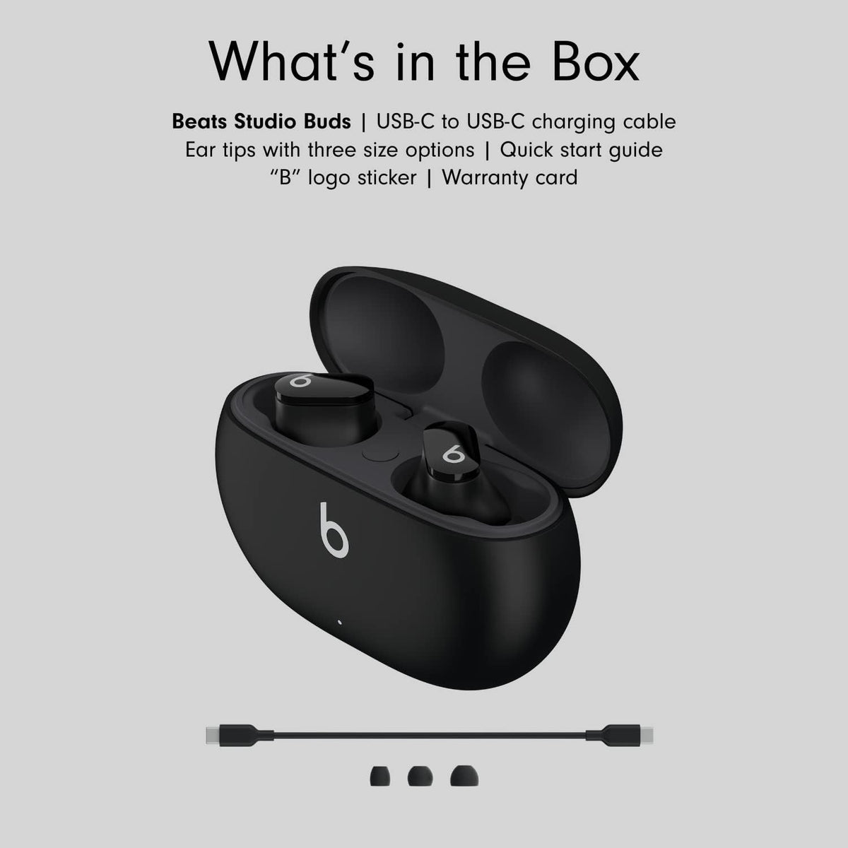 Beats by Dr. Dre Studio Buds – True Wireless Noise Cancelling Earbuds - Black | Opened Box