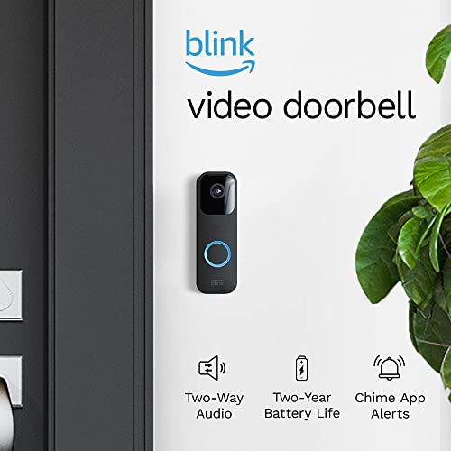 Blink Video Doorbell + Sync Module 2 | Smart Doorbell Kit | Wired or Wireless | Black