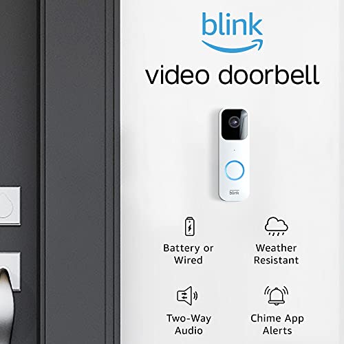 Blink Video Doorbell + Sync Module 2 | Smart Security Doorbell Kit | Wired or Wireless | White