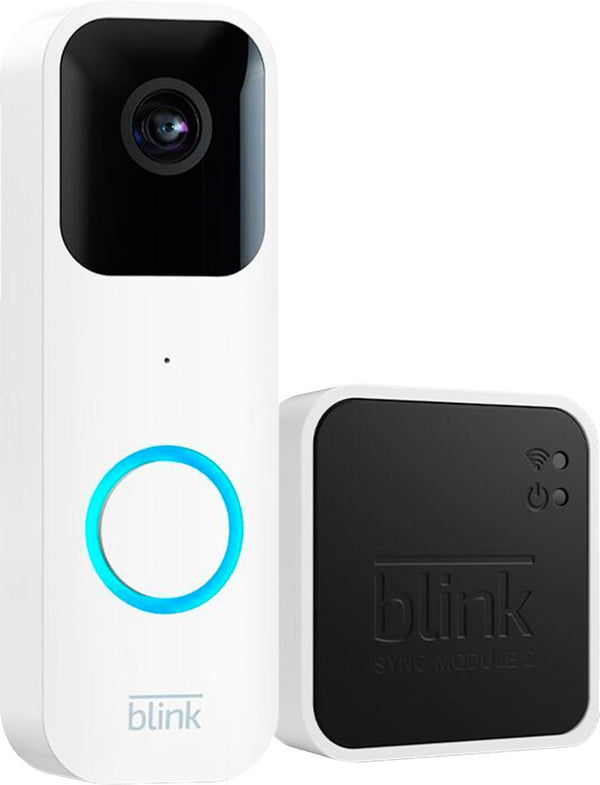 Blink Video Doorbell + Sync Module 2 | Smart Security Doorbell Kit | Wired or Wireless | White