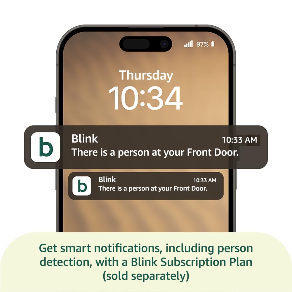 Blink Video Doorbell System (2nd Gen) | Head-to-Toe 1440p HD View | Two-Year Battery Life | Sync Module Core Included | Black
