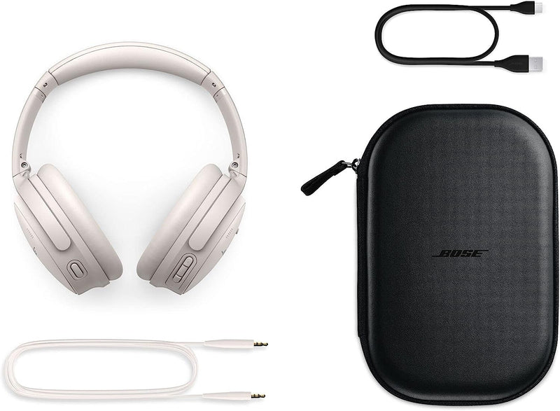 Bose QuietComfort® 45 | Bluetooth Wireless Noise Cancelling Headphones with Microphone for phone calls - White Smoke