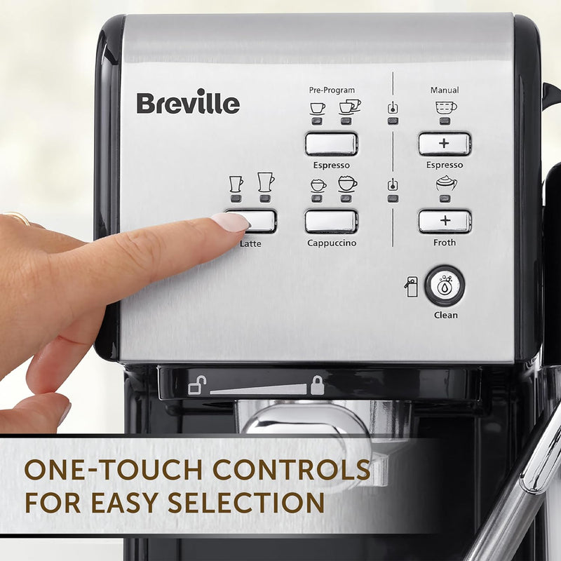 Breville One-Touch CoffeeHouse | Espresso & Cappuccino Machine | Black
