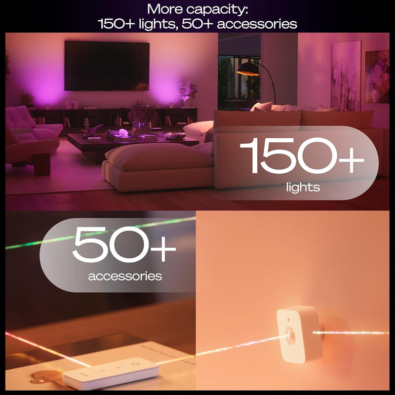 Philips Hue Bridge Pro | Smart Light Hub | Ultra-Fast Processing | Supports 150+ Lights | Advanced Encryption | Black