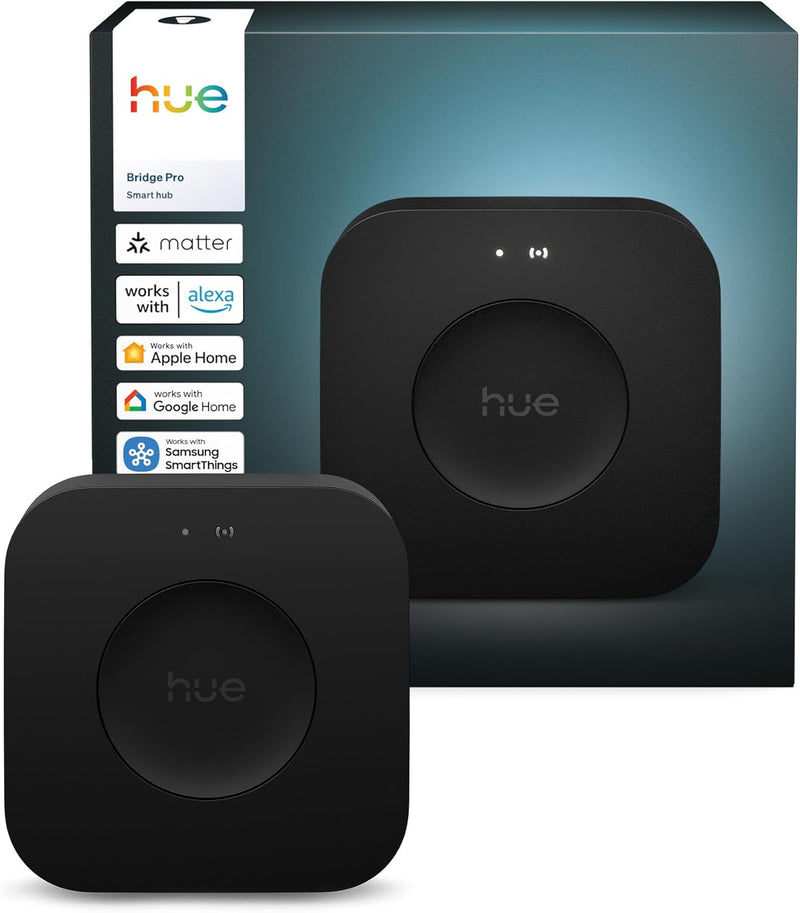 Philips Hue Bridge Pro | Smart Light Hub | Ultra-Fast Processing | Supports 150+ Lights | Advanced Encryption | Black