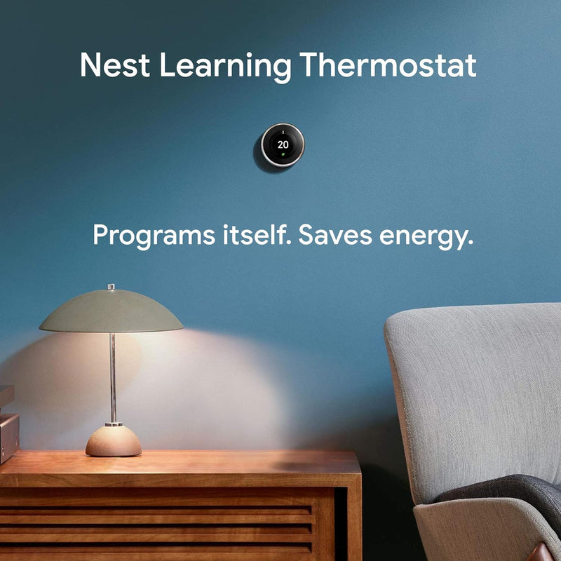 Google Nest Learning Thermostat | 3rd Generation | Smart Home Heating & Hot Water Controls | Copper