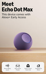 All-new Amazon Echo Dot Max | Smart Speaker with Room-Filling Sound | Built-in Smart Home Hub | Amethyst