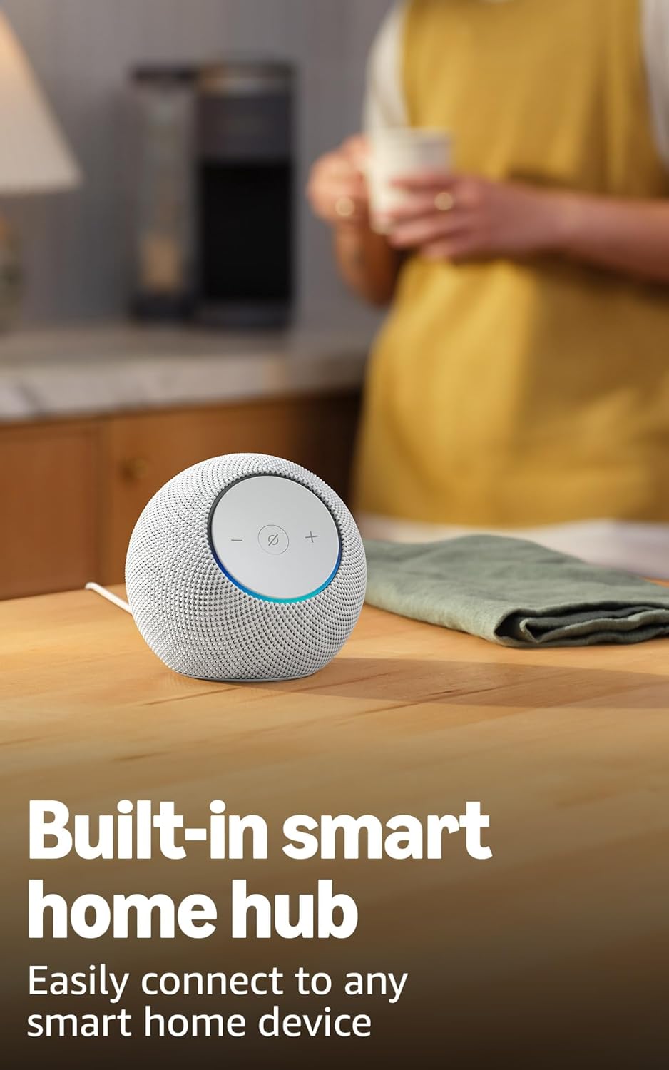 Amazon Echo Dot Max | Smart Speaker with Room-Filling Sound | Built-in Smart Home Hub | Glacier White