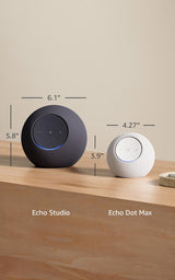 Amazon Echo Dot Max | Smart Speaker with Room-Filling Sound | Built-in Smart Home Hub | Glacier White
