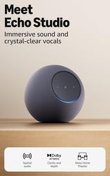 Amazon Echo Studio | Compact Smart Speaker | Immersive Spatial Audio & Dolby Atmos | Built-in Smart Home Hub | Graphite