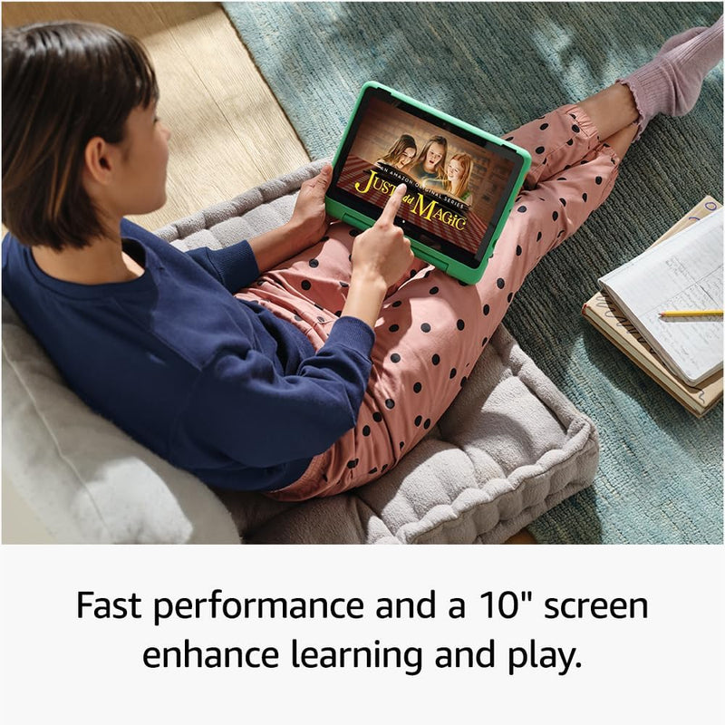 Amazon Fire HD 10 Kids Pro tablet | Ages 6-12 | 10.1" Screen | Slim case, 13th Gen 2023 | 32 GB | Happy Day