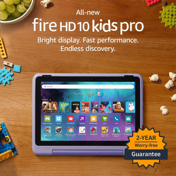 Amazon Fire HD 10 Kids Pro | 10.1" | 32GB | Ages 6-12 | Happy Day