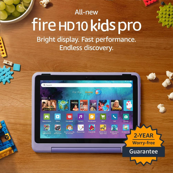 Amazon Fire HD 10 Kids Pro tablet | Ages 6-12 | 10.1" Screen | Slim case, 13th Gen 2023 | 32 GB | Happy Day