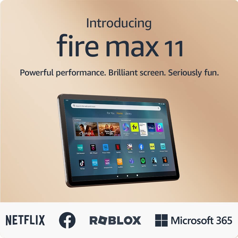 Amazon Fire Max 11 Tablet | 11" 2K Display | 128 GB | 14-Hour Battery | Grey