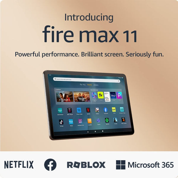 Amazon Fire Max 11 Tablet | 11" display | Octa-core processor | 4 GB RAM | 14-hr battery life | 128 GB | Grey | with Ads