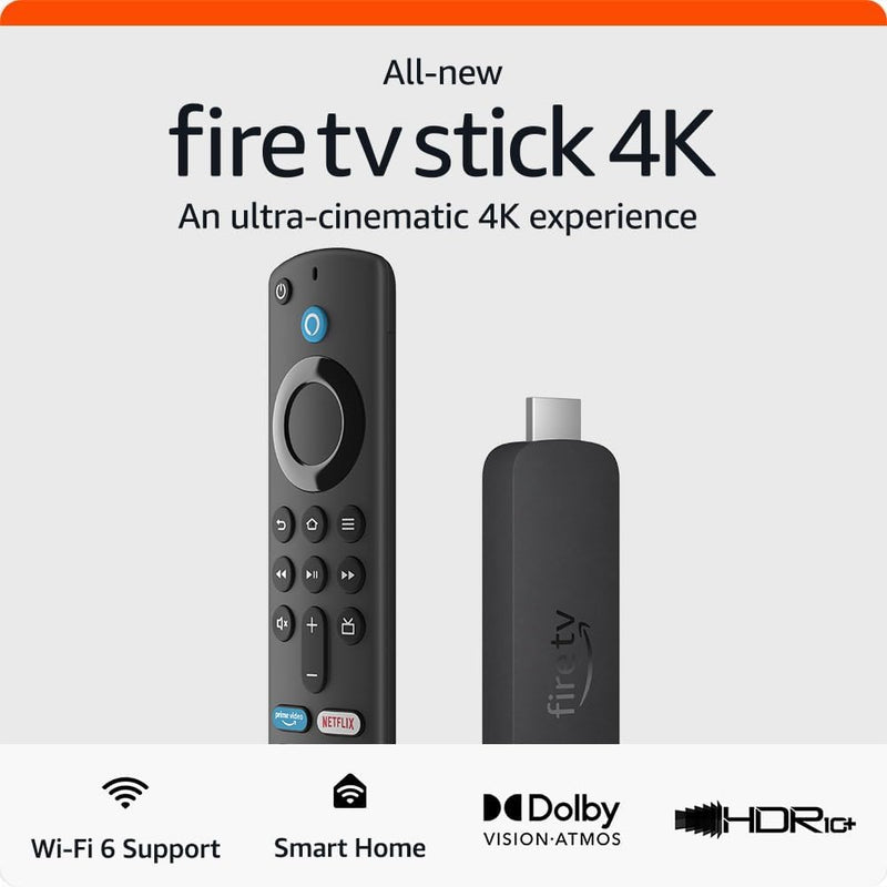 Amazon Fire TV Stick with 4K Ultra HD Streaming with Alexa Remote