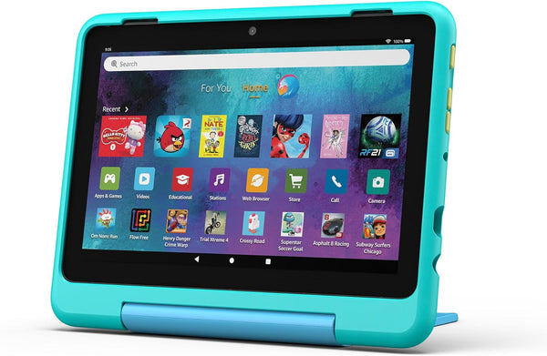 Amazon Fire HD 8 Kids Pro Tablet (2024) | 8" HD | Kid-Friendly Case | Hello Teal | Parental Controls