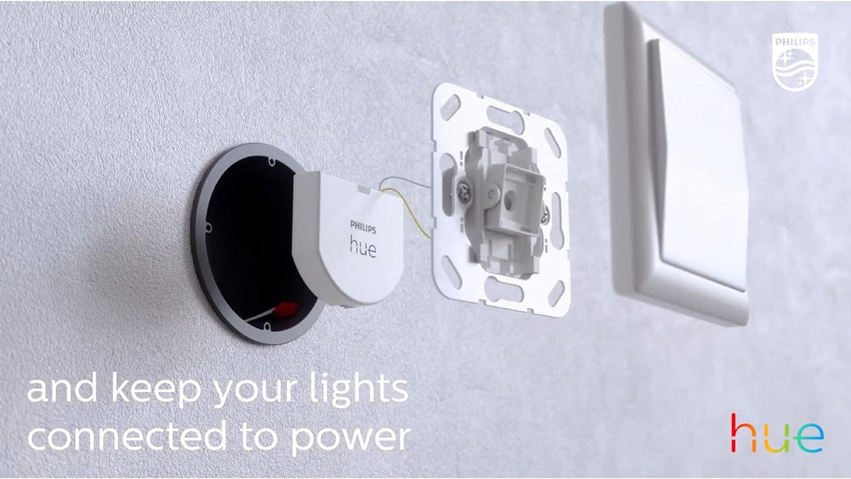 Philips Hue Wall Switch Module | Single Pack | Smart Accessory for Indoor Home Smart LED Lighting Control