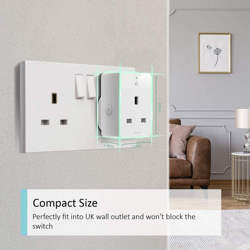 3x TP-Link Kasa Mini Smart Plug, WiFi Outlet, Smart Socket Works with Alexa Google Home