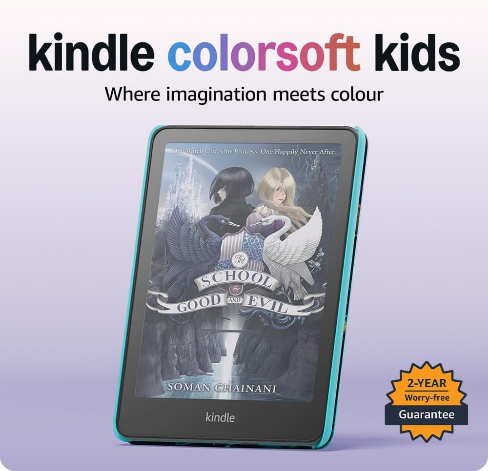 Amazon Kindle Colorsoft Kids | First Colour Display | 16 GB Storage Tablet | Includes Fantasy River Cover | 2-Year Guarantee