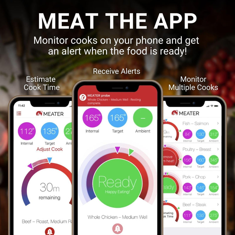 MEATER Plus: Dual Bundle | Long Range Wireless Smart Meat Thermometer | for  The Oven, Grill, Kitchen, BBQ, Smoker, Rotisserie