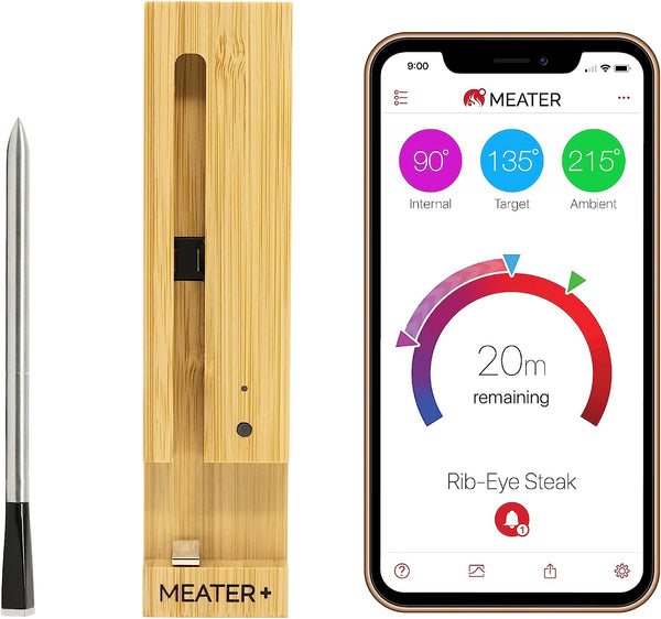MEATER Plus | 50m Long Range Smart Wireless Meat Thermometer for The Oven Grill Kitchen BBQ Smoker Rotisserie