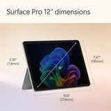 Microsoft Surface Pro | Copilot+ PC | 12” LCD Touchscreen | Snapdragon® X Plus | 16GB RAM | 256GB SSD | Platinum
