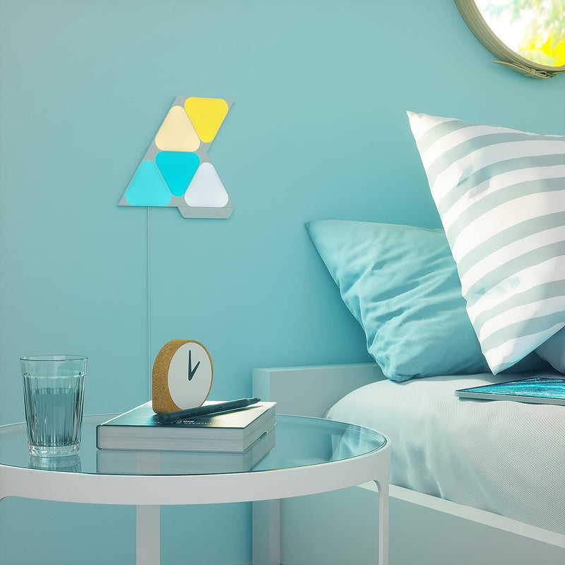 Nanoleaf Shapes Mini Triangle Starter Kit | 5 Smart Light Panels LED