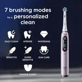 Oral-B iO9 Electric Toothbrush | App-Connected | AI Position Detection | 7 Modes | Charging Travel Case | Rose Quartz