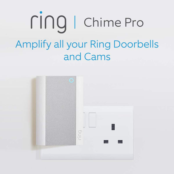 Ring Chime Pro | White | Wifi Extender and Doorbell Chime for Ring Devices