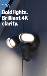 Ring Floodlight Cam Pro (2nd Gen) | Retinal 4K Ultra HD | 2000 Lumen Floodlights | 10x Enhanced Zoom | 3D Motion Detection | Black