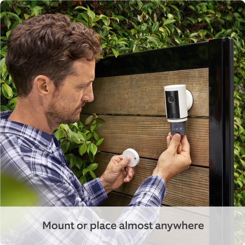 Ring Outdoor Camera Plus (Battery) – 2K Video | Wireless Security | White | 2025